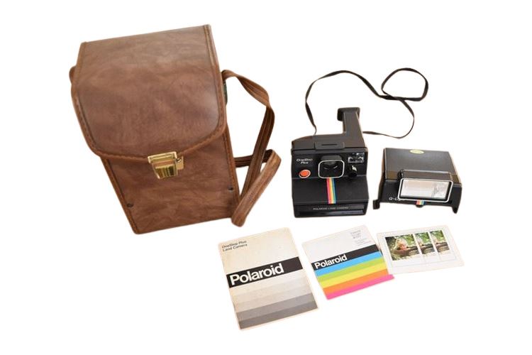 Vintage Polaroid One Step SX-70 Camera With Accessories