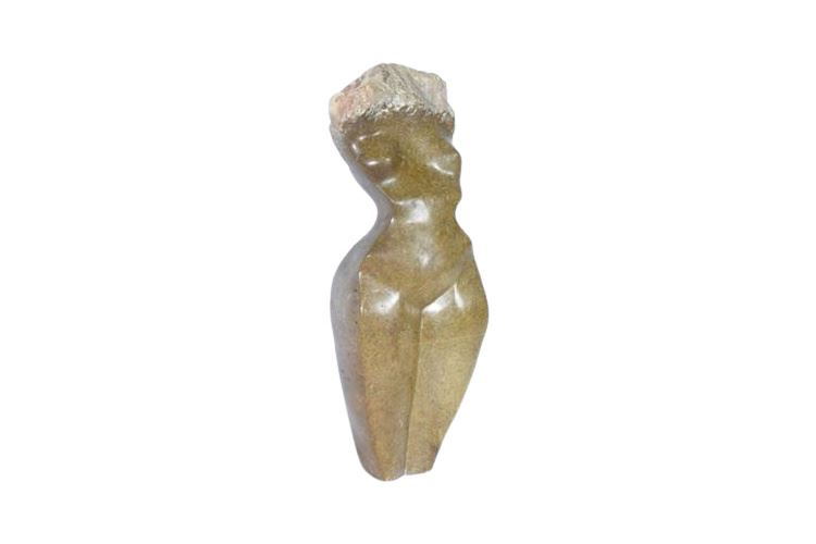 Carved Stone Female Body Sculpture