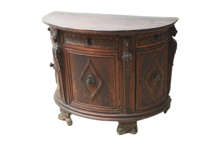 Antique Heavily Carved  Commode