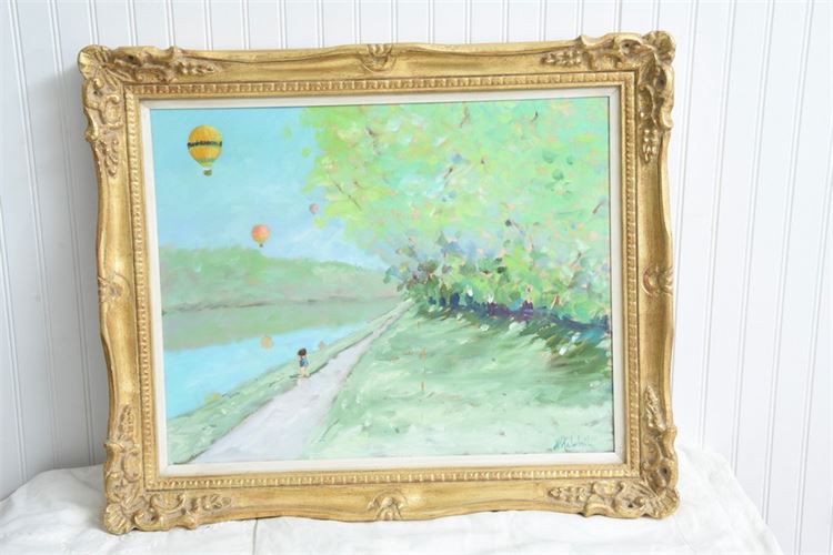 Framed Riverside Landscape