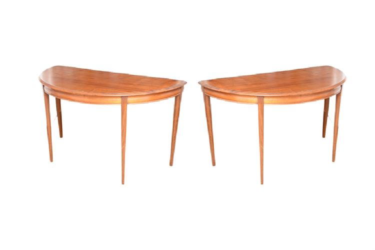 Pair Demilune Console Tables