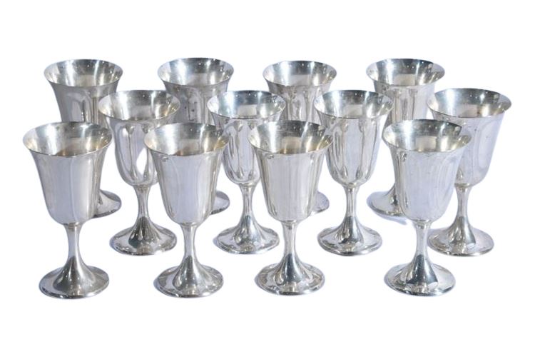 Twelve (12) Gorham Sterling Silver Goblets