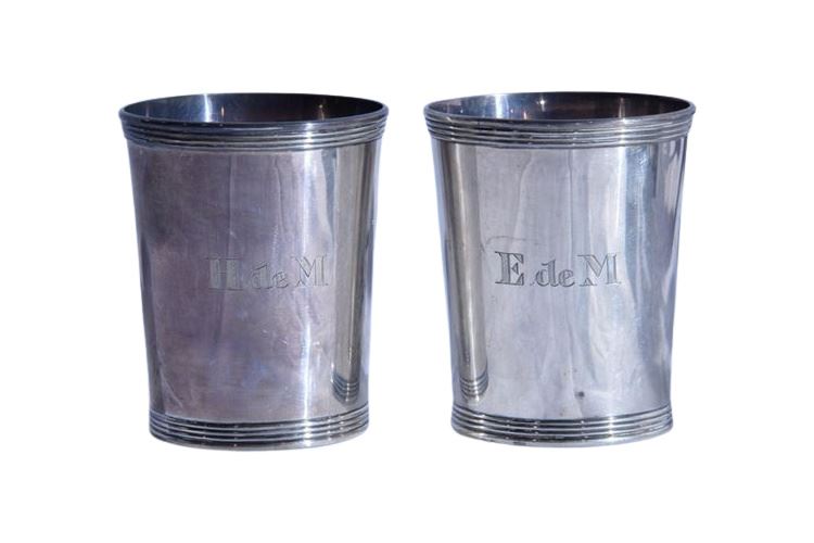 Pair Sterling Silver Julep Cups