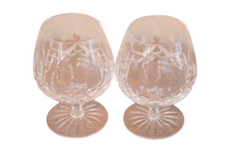 Two (2) WATERFORD Crystal Brandy Snifters
