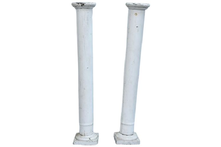 Pair Painted Wood Architectural Columns