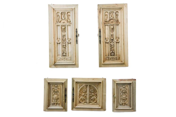 Group Carved Wood Calendar Doors