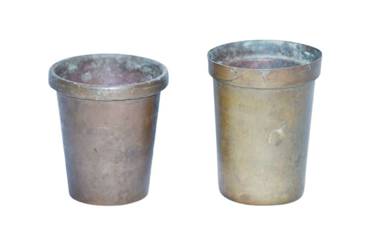 Two (2) Antique Brass Cups