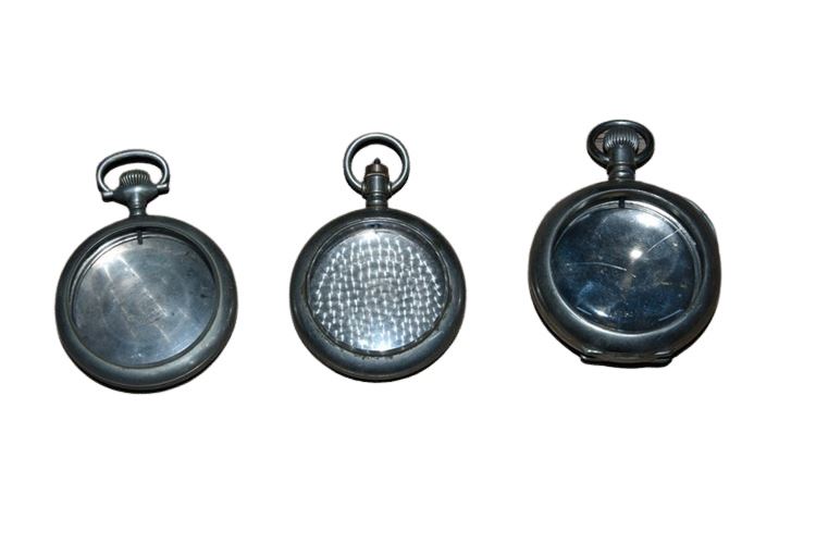 Three (3) Pocket Watch Cases