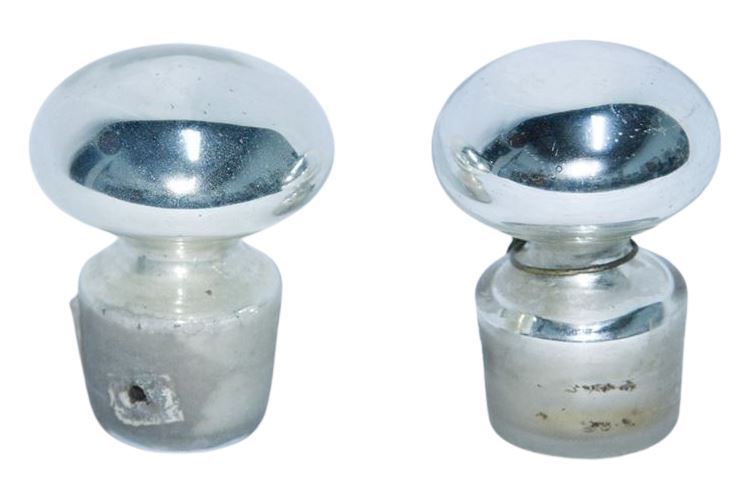 Two Mercury Glass Bottle Stoppers