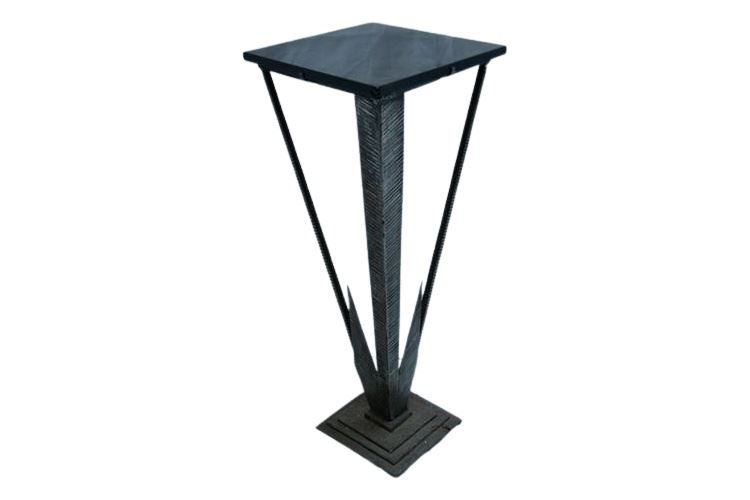Metal and Glass Art Deco Plant Stand