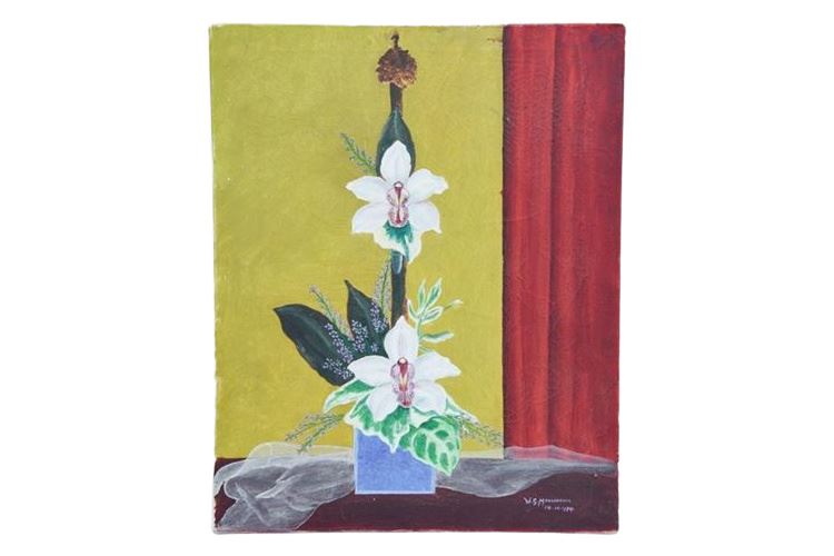 W.S.MANSHANDEN 10-10-1974-Floral Still Life