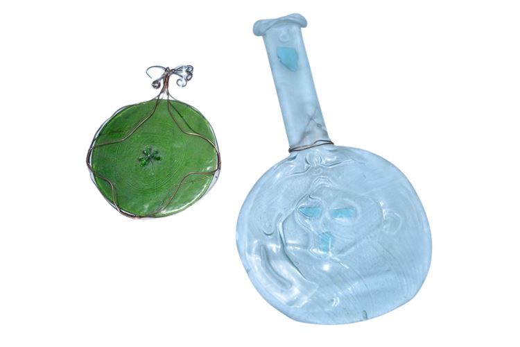 Two (2) Glass Ornaments