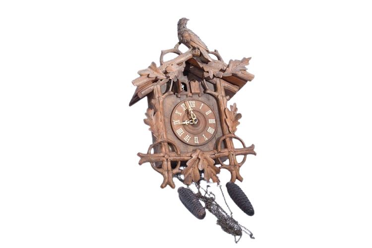 Carved Wood Wall Clock