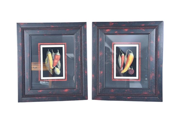 Pair Framed Pepper Prints