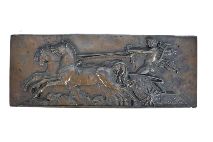 Bronze  Relief Of Chariot Driver