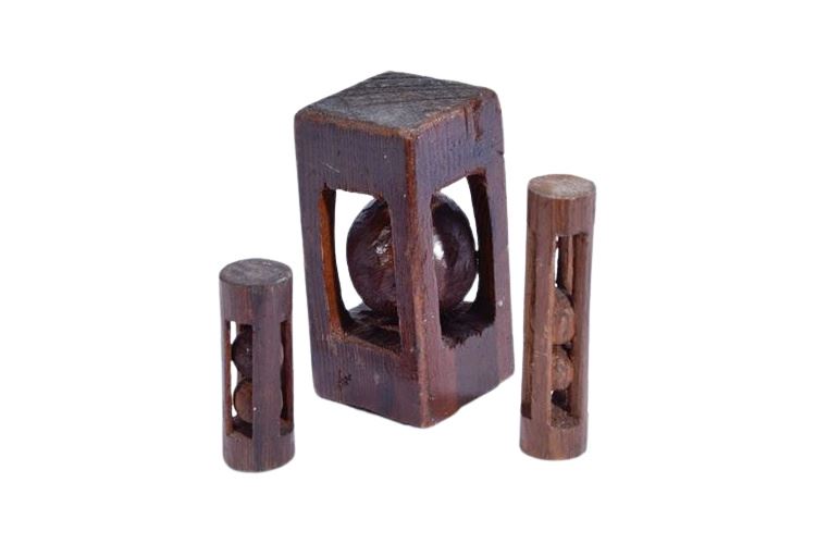 Three (3) Carved Wood Objects