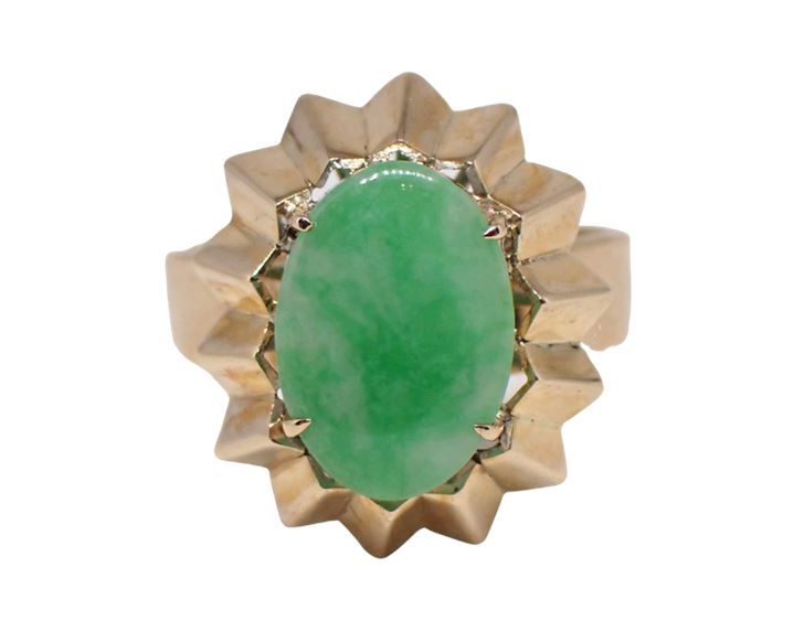 14K Yellow Gold Jadiette Burma Jade Ring