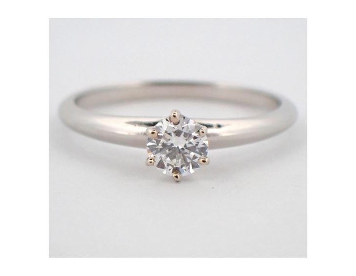 Tiffany & Co. Platinum Diamond Solitaire Ring