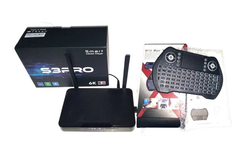 SuperBox S3 Pro 6K 3D Voice Command Remote & Backlit Mini Keyboard