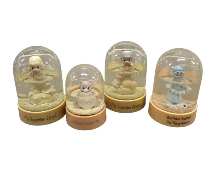 Vintage Prescious Moments Snow Globes, 4 Pc