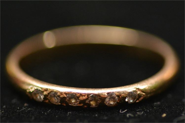 14K Yellow Gold and Diamond Band