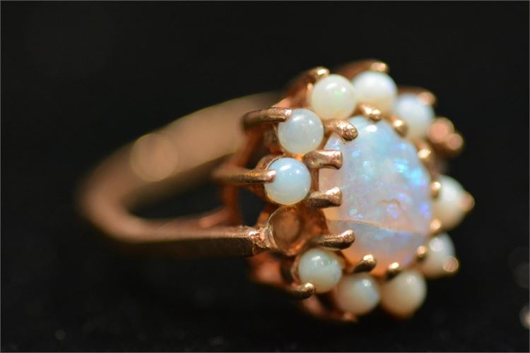 14K Yellow Gold and Opal Ring