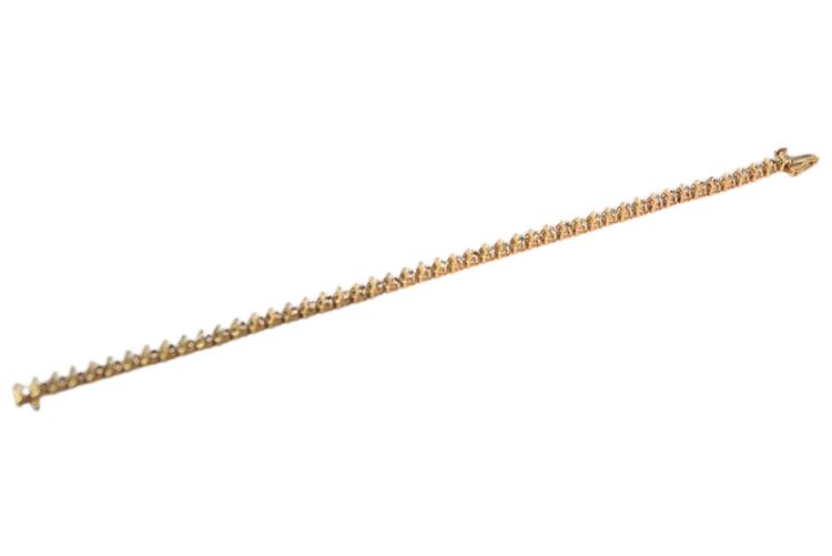 10K Yellow Gold and Diamond Bracelet