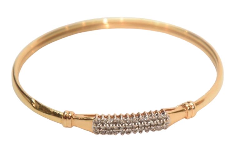 14K Diamond and Gold Bracelet