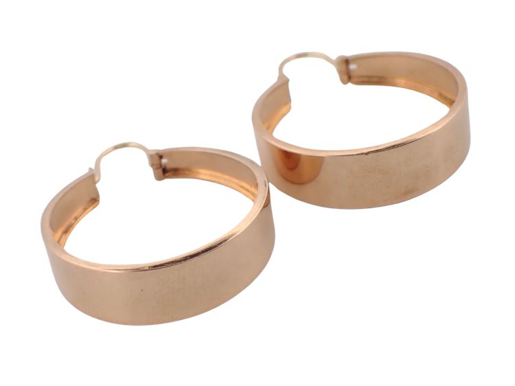 14K Yellow Gold Hoop Earrings