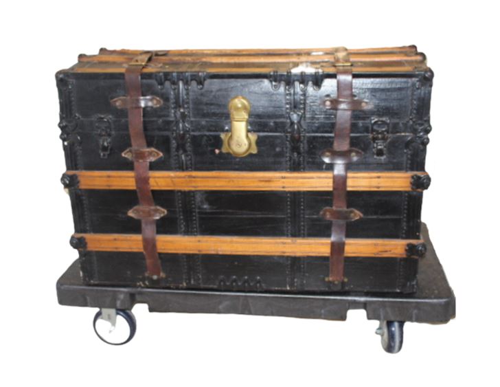 Antique American Style Steamer Trunk