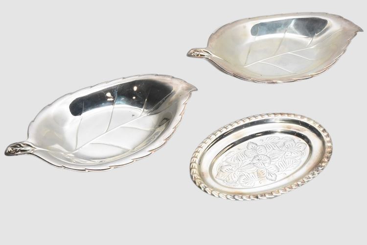 Three (3) Silverplated Dishes