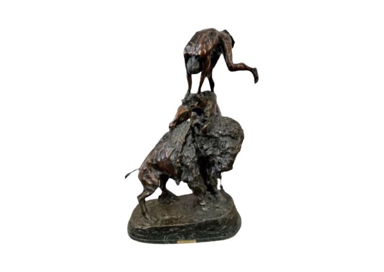 After Frederic Remington, The Buffalo Horse, Bronze Sculpture