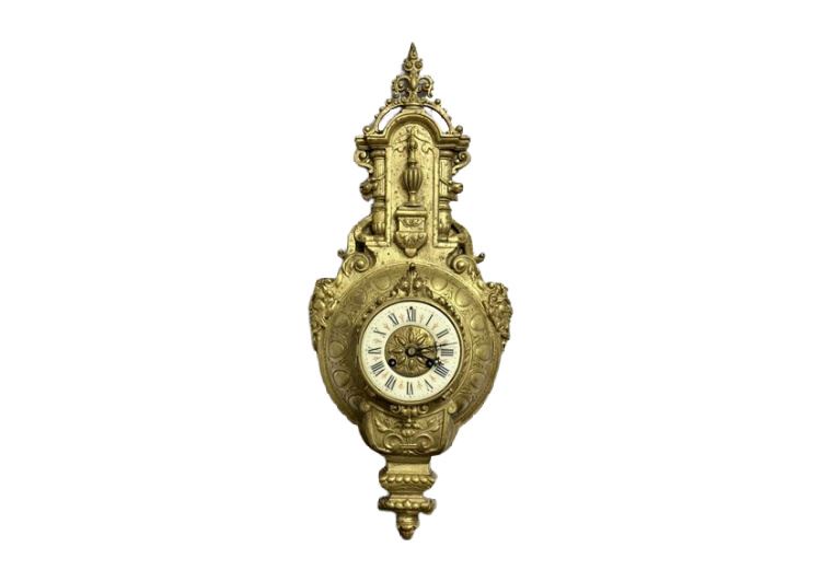 French Bronze Wall Clock