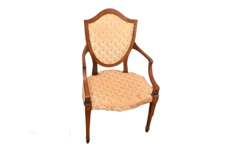 Upholstered Open Armchair