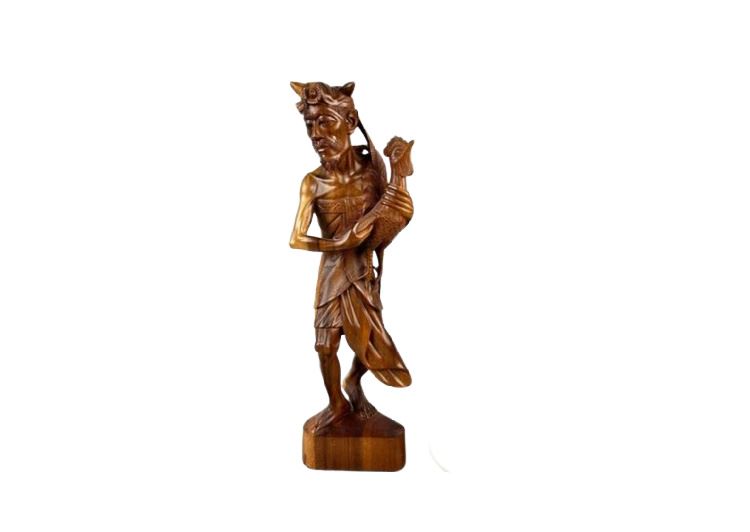 Vintage Asian Carved Wood Statue