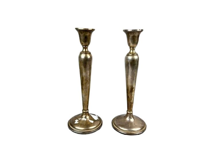 Pair Sterling Silver Candle Sticks