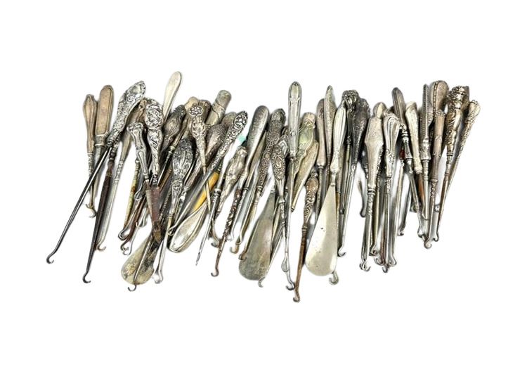 Group Lot All Sterling Silver Handles 60 Pcs