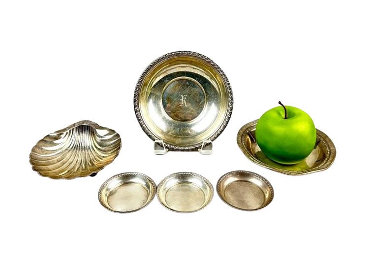 Group of Sterling Silver Plates and Bowls