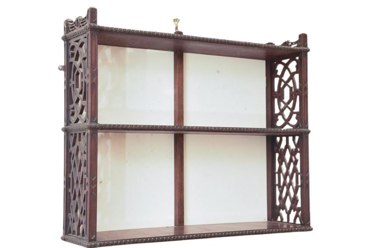 Carved Wood Wall Mounted Shelf