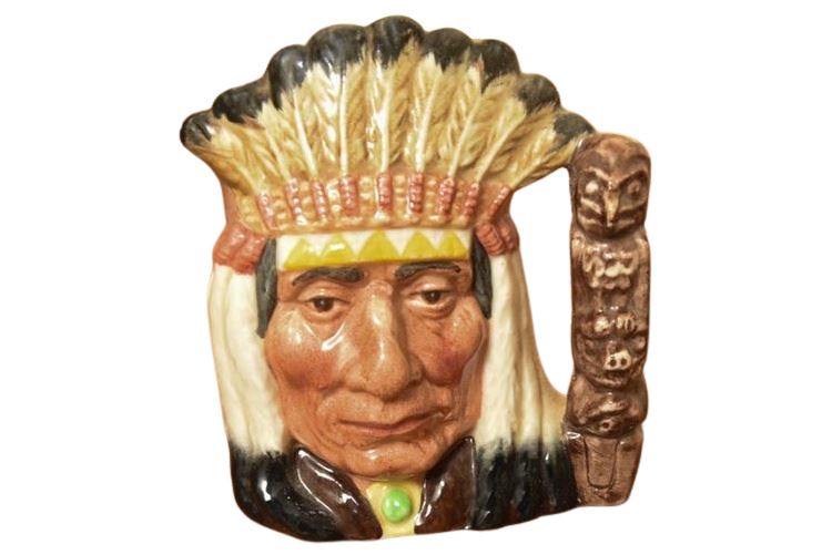 Royal Doulton Large Character Jug North American Indian D6611