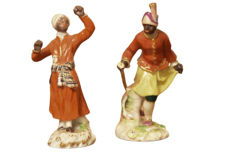 Two Meissen Miniature Court Figures