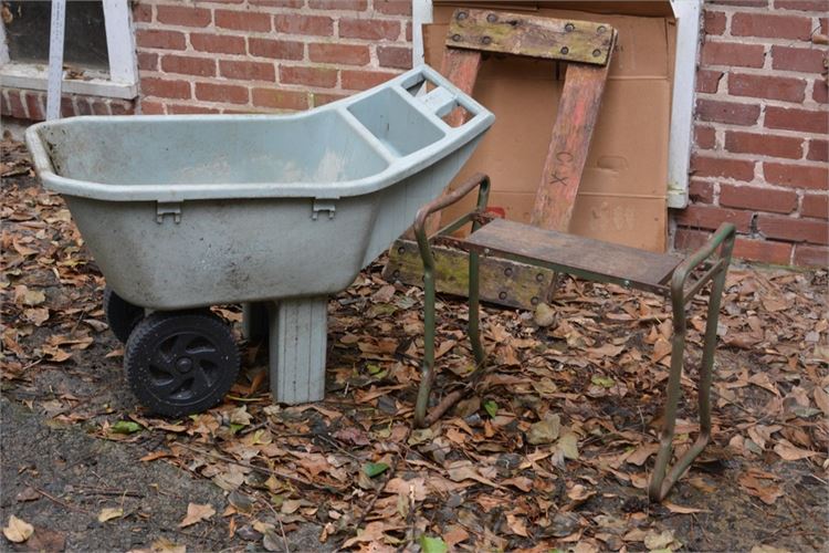 Wheelbarrow and Bench