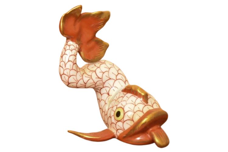 Herend Koi Fish Porcelain Figure