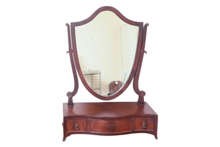 Antique Mahogany Federal Dressing Mirror