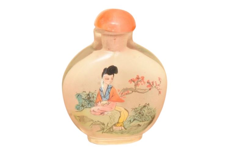 Antique Painted Glass Chinese Snuff Bottle