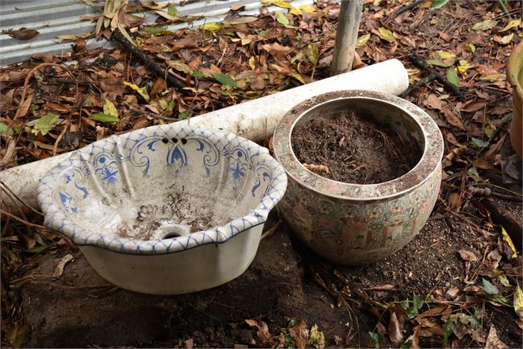 Two (2) Large Planters