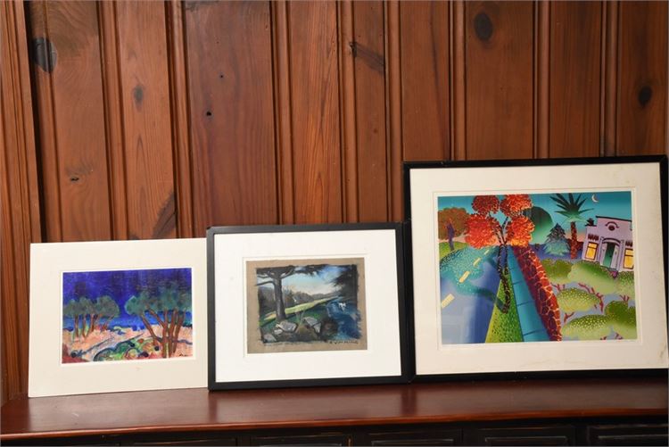 Three (3) Framed Signed Artworks