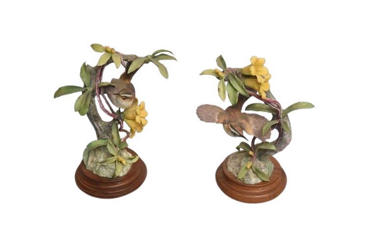 Pair Royal Worcester  Bird Figurines