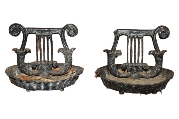 Cast Iron Lyre Boot Scrape