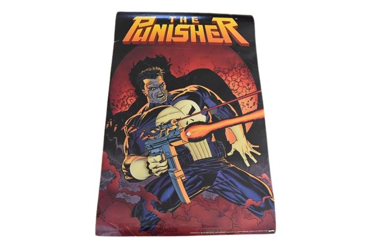 Original 1995 Marvel poster of the Punisher number 197 by artist MZJG